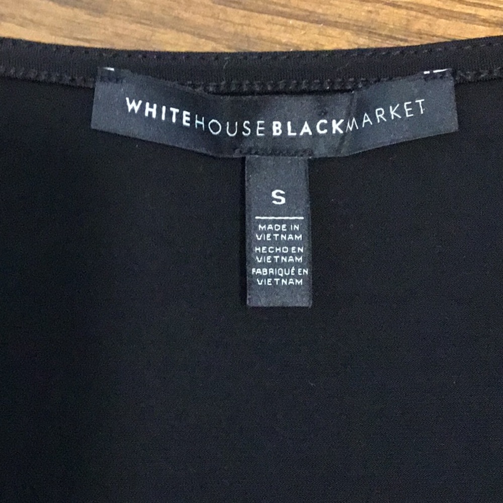 WHBM floral black mesh striped tank top - Picture 4 of 5